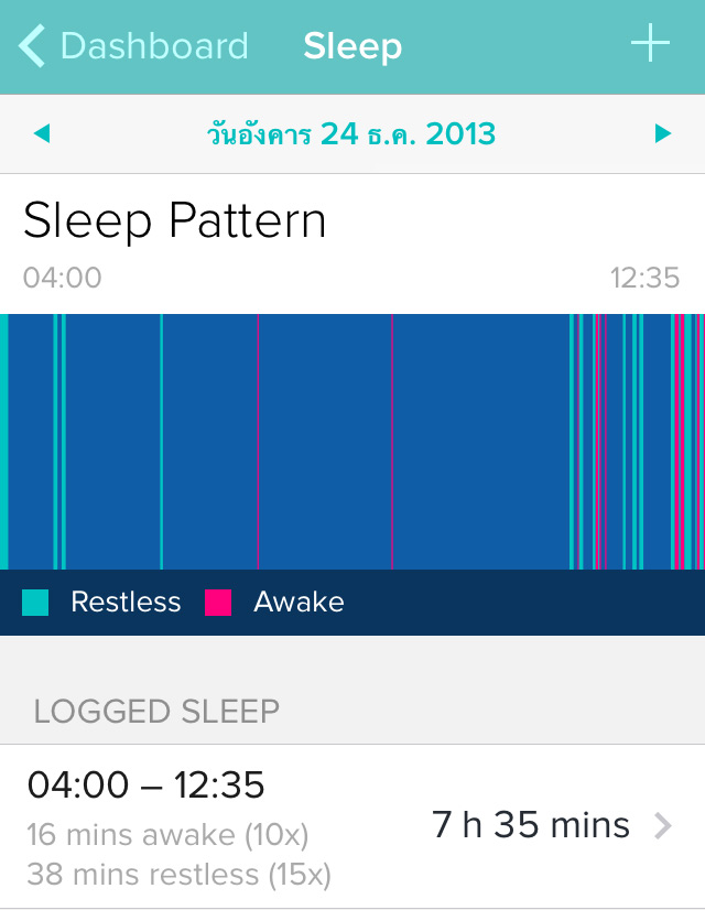 ใช้ Fitbit Flex / Force จับการนอนหลับ